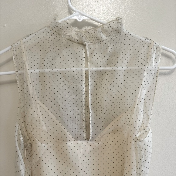 Vintage Betsey Johnson Polka Dot Henley Ruffle Dress - Picture 5 of 16